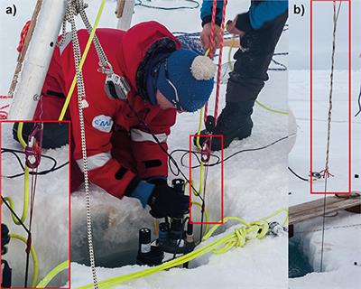 Manual Recovery of a Sea Ice Based Ocean Profiler